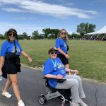 Women participating in walk 2022 Viking Challenge for MG